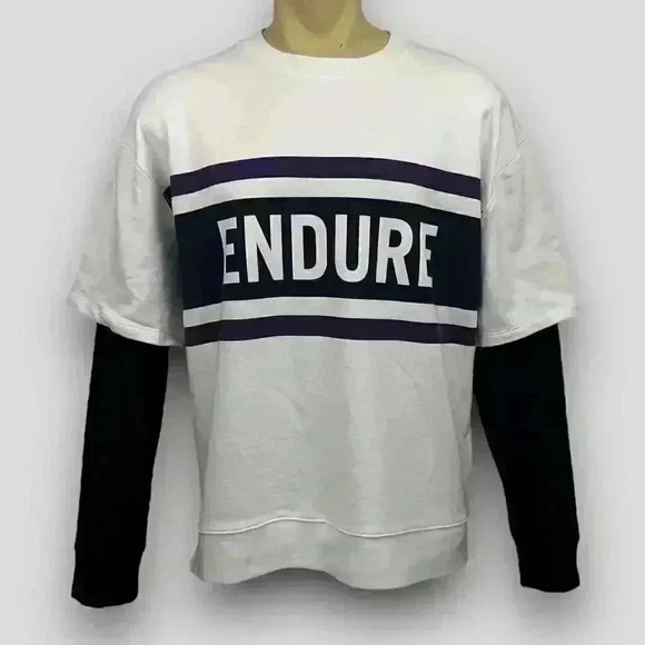 🔵 2/$15 ~ NEW! GEORGE mens fooler tee white black purple medium, large and  XL - Picture 1 of 7